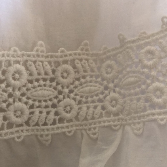 Boutique Strapless Boho SILK Blend Wedding Dress Smocked Tiered Ruffle Skirt M - Picture 8 of 9